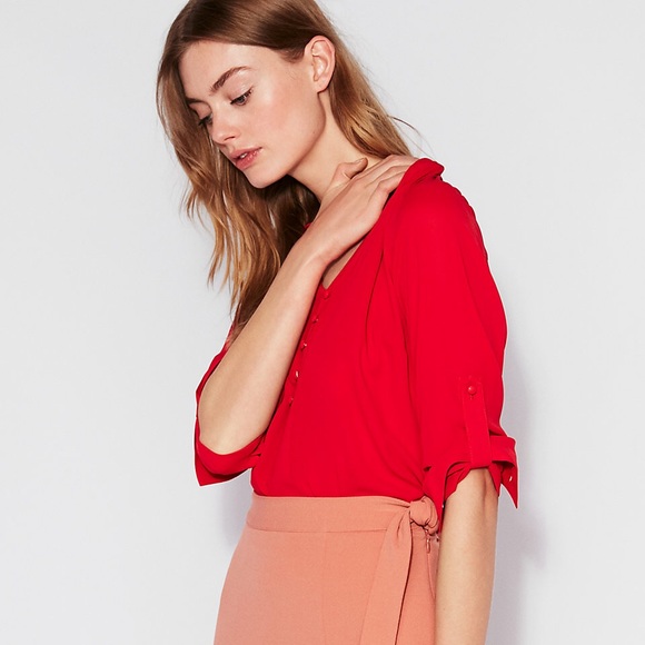 Express Tops - Express button front Chelsea popover